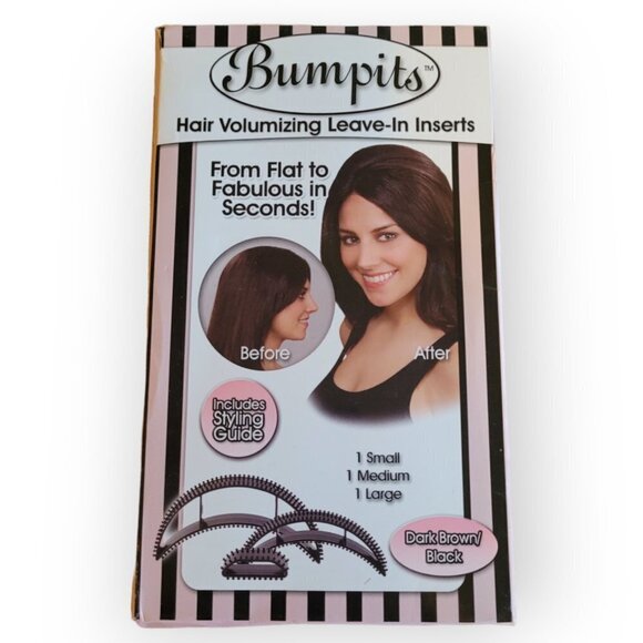 Hair Volume Inserts Bumpits Set for Dark Hair - Picture 1 of 6